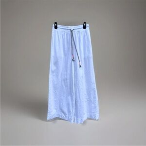 NWT Sundry White Wide Leg Hemp Cotton Drawstring Pants Size Small